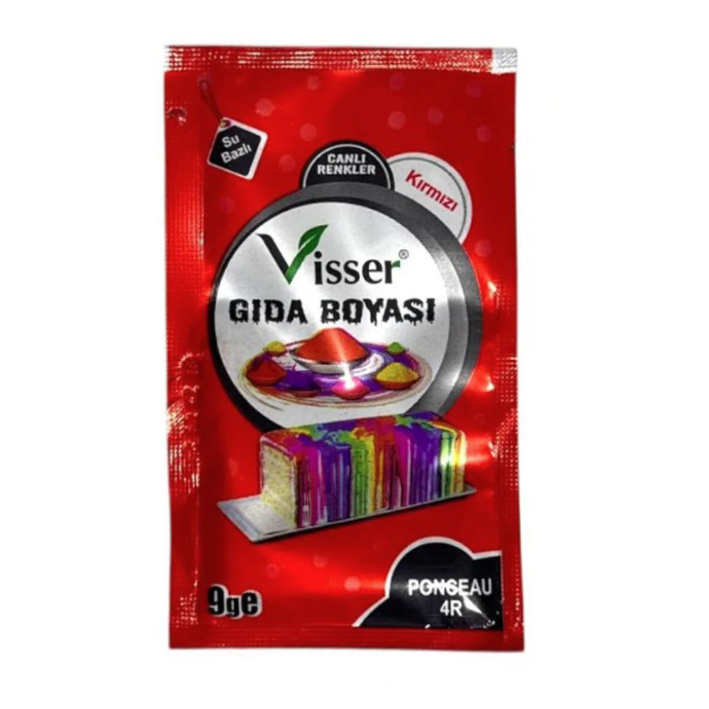 MİSYON VİSSER TOZ GIDA BOYASI 9 GR KIRMIZI MSY-0124