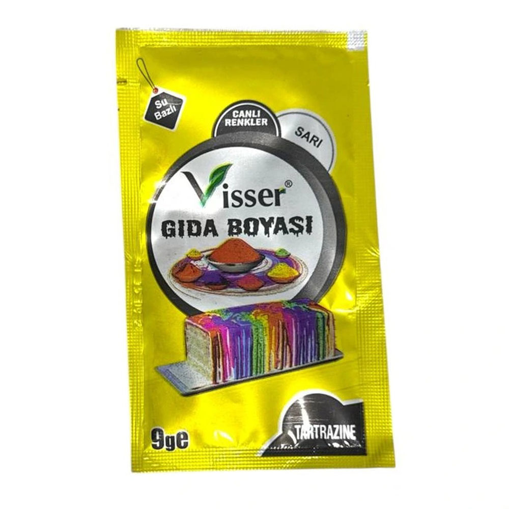 MİSYON VİSSER TOZ GIDA BOYASI 9 GR SARI 12 MSY-0127
