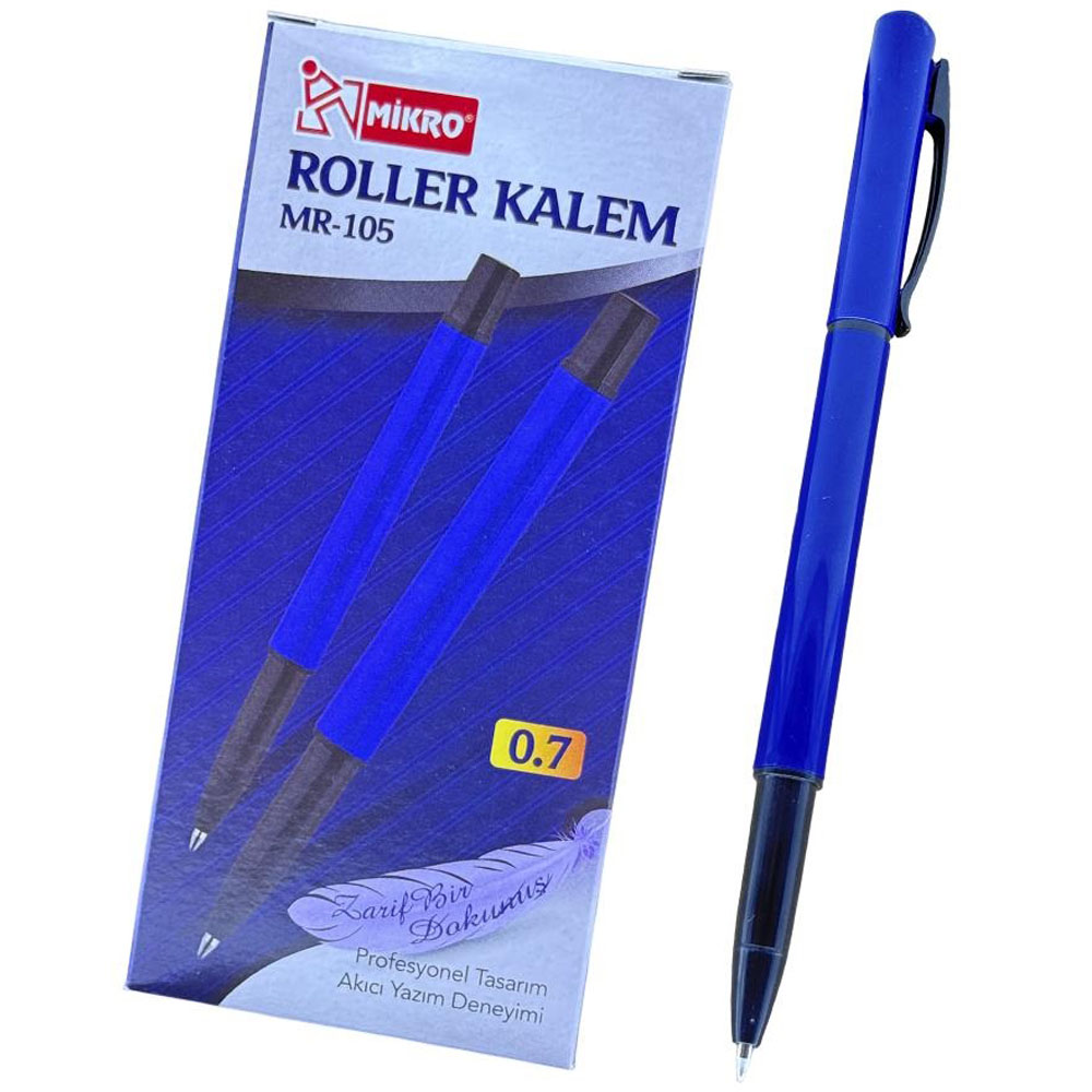 MİKRO ROLLER KALEM STANDLI MAVİ 0.7 MM MR-105