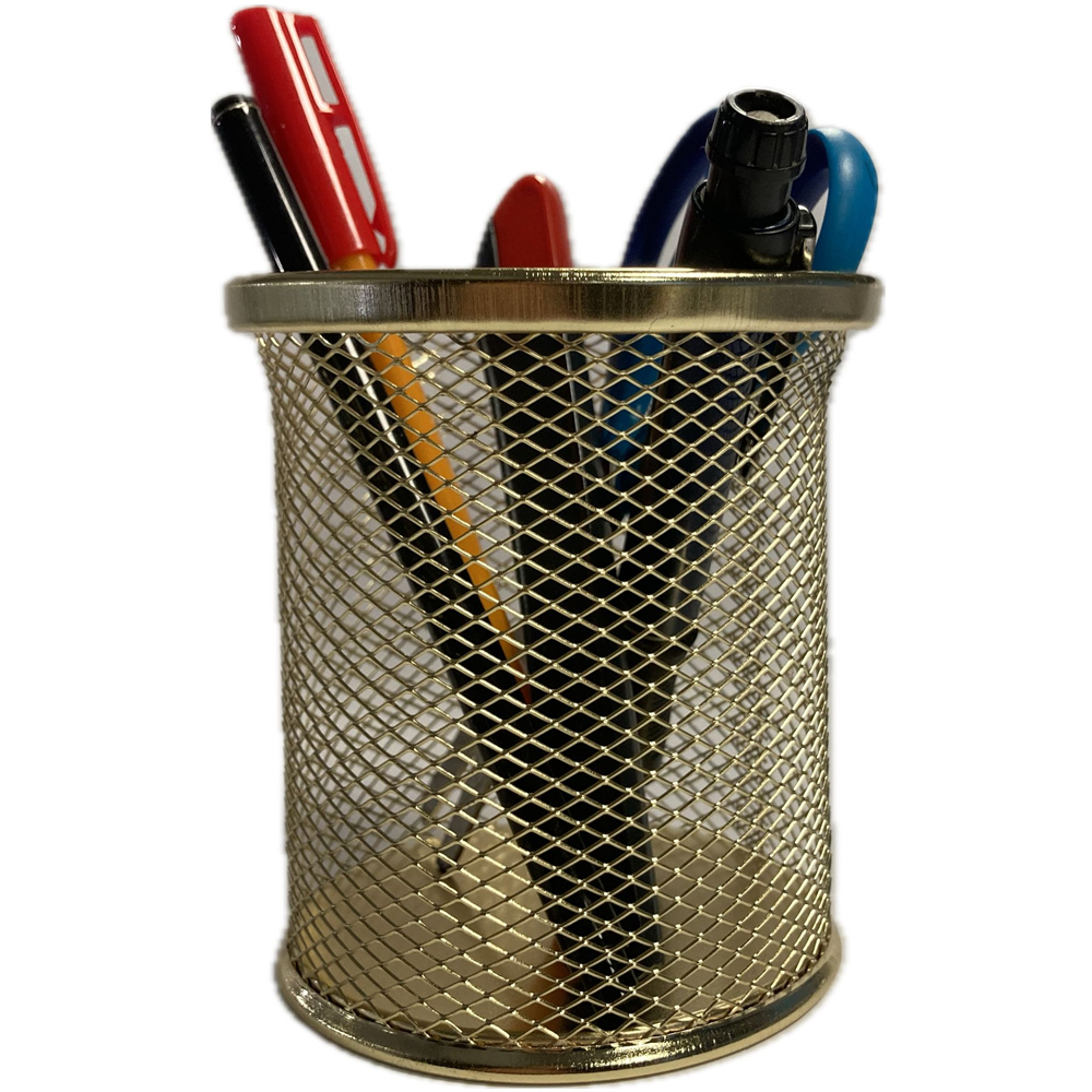 Bafix Kalemlik Metal Perforeli Silindir Altın Bfx-Mmk802Ka - 12'li Paket