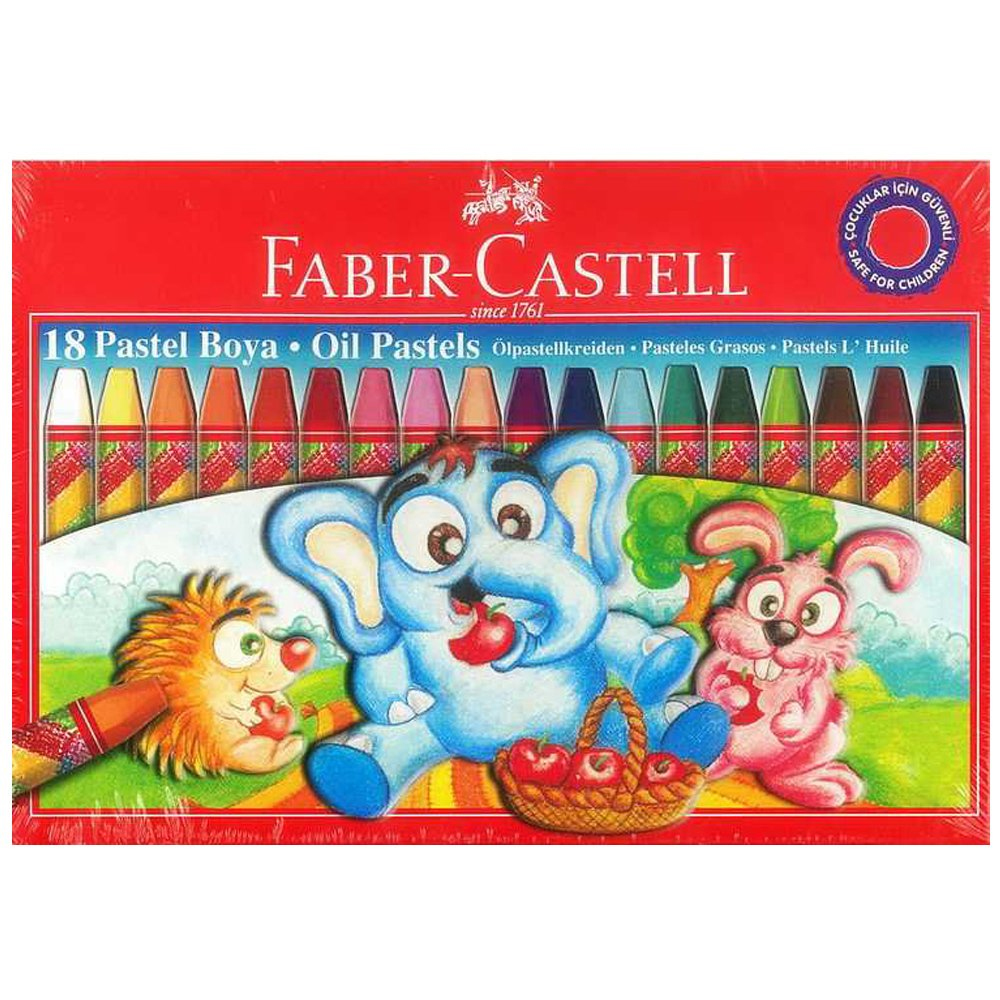 Faber-Castell Pastel Boya Red Line Karton Kutu Köşeli 18 Renk 5282 125318
