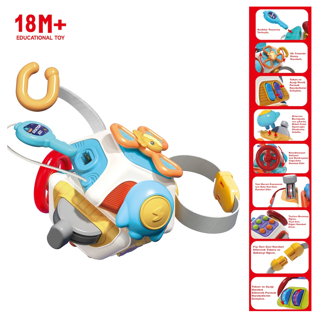 Vardem Oyuncak Eğitici Eğlendiriçi Çok Amaçlı Aktivite Oyuncağı Vrd-Rt1605