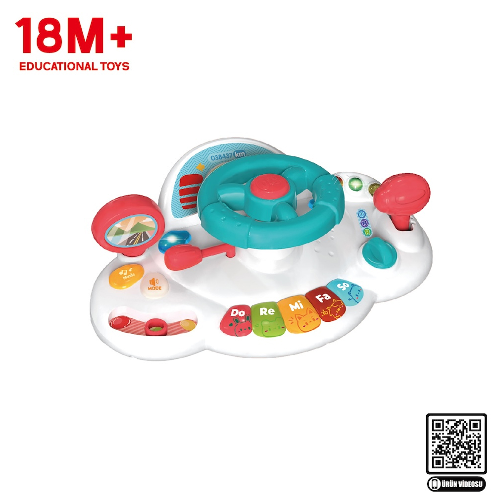Vardem Oyuncak Eğitici Işıklı Müzikli Bebek Direksiyonu Vrd-Rt667