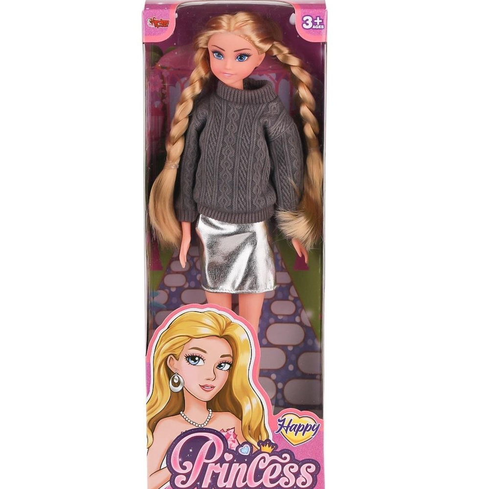 Vardem Oyuncak 29 Cm Kazaklı Örgü Saçlı Bebek 48 Pcs Vrd-Wg-115527