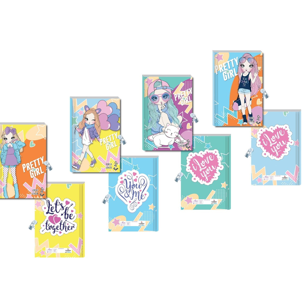 LİLAMOR GÜNLÜK DEFTER KİLTLİ PRETTY GİRL KOKLU 14X20 144 SYF