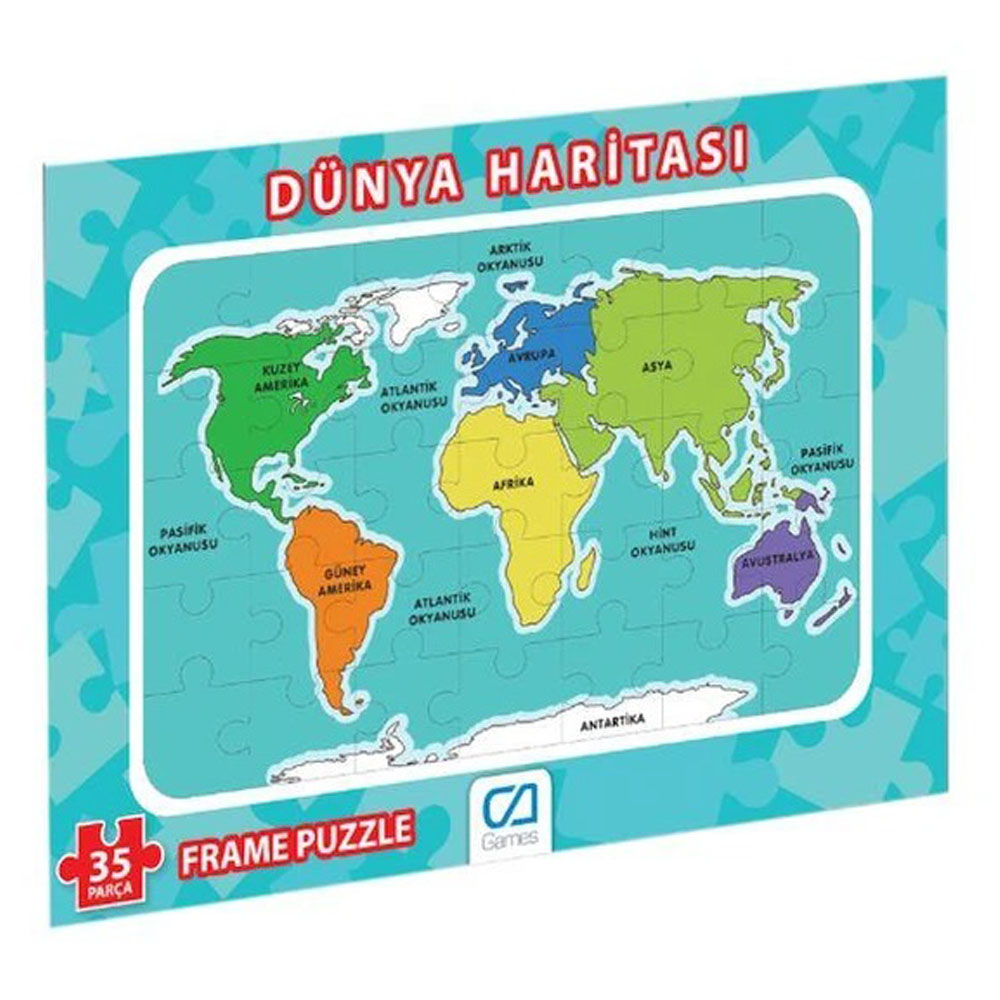 CA GAMES DÜNYA HARİTASI FRAME PUZZLE CAFRM-10200