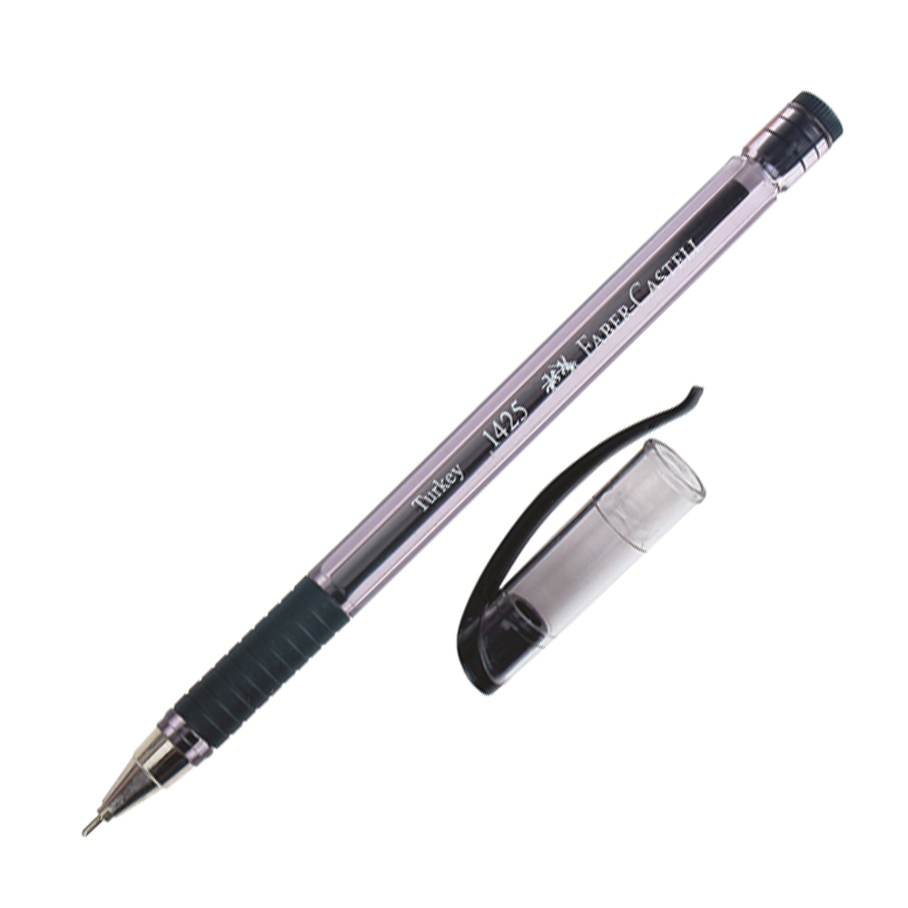 Faber-Castell Tükenmez Kalem İğne Uç Siyah 1425 - 10'lu Paket