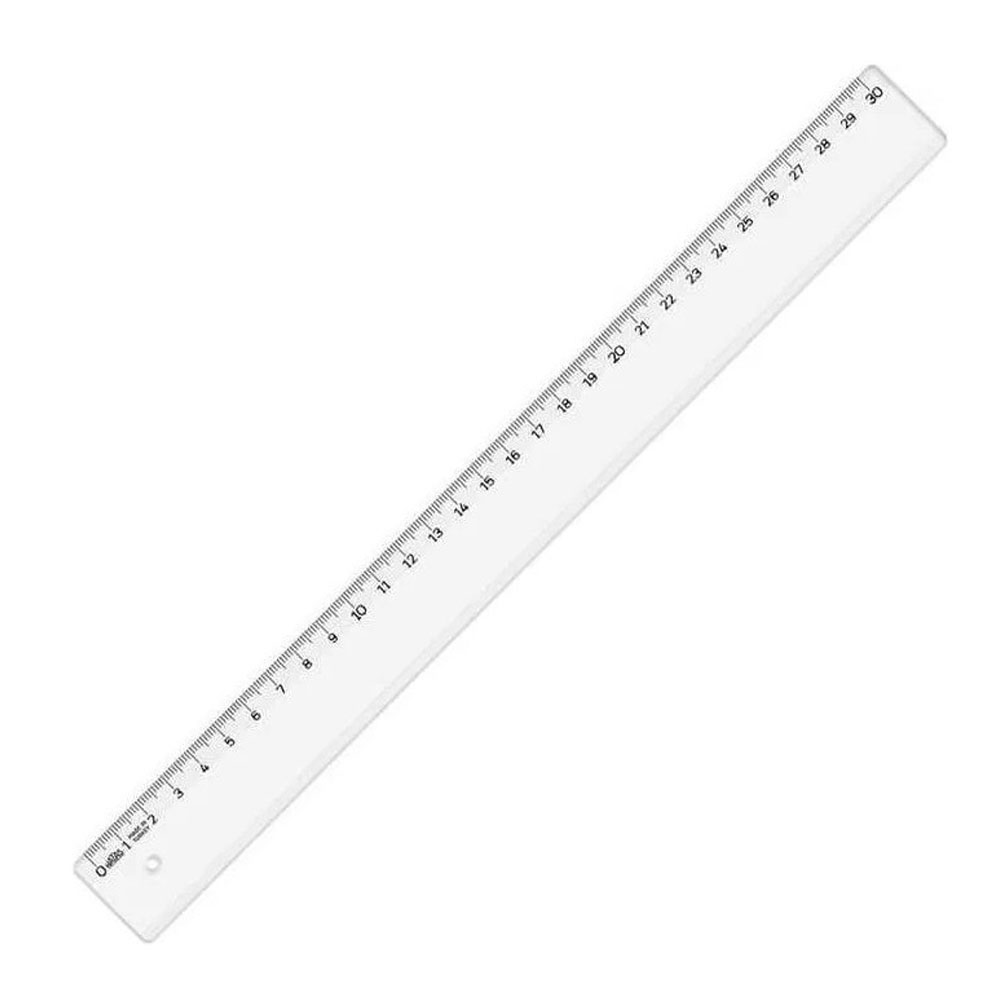 HATAS GENİŞ PLASTİK CETVEL (ŞEFFAF) 30 CM 00147