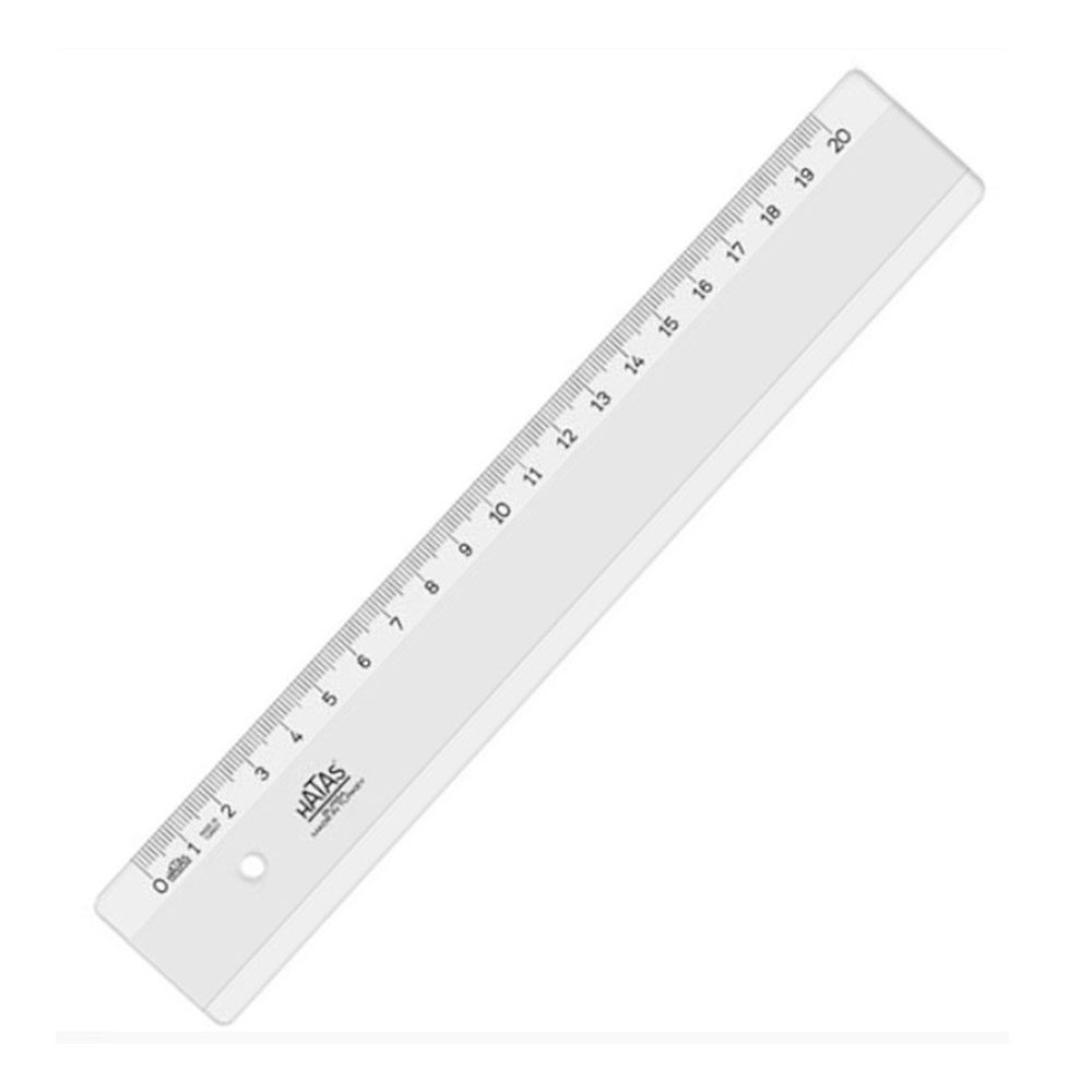 HATAS GENİŞ PLASTİK BÜRO CETVELİ 20 CM 00150