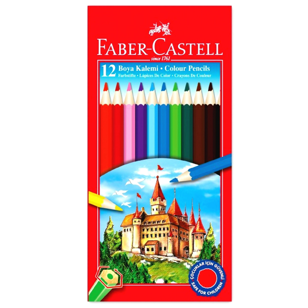 Faber-Castell Kuru Boya Red Line Karton Kutu Tam Boy 12 Li 5171 116312 - 12'li Paket