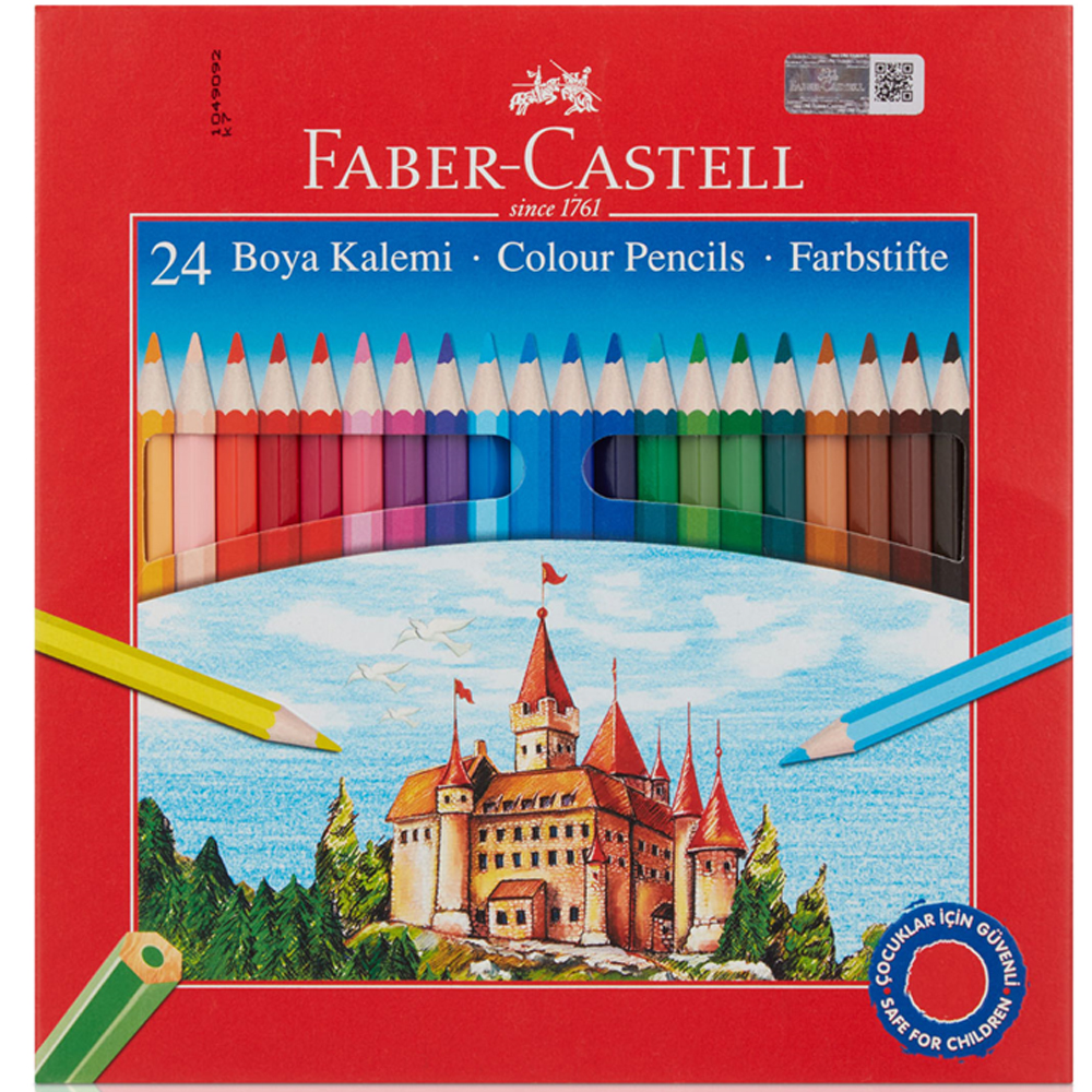 Faber-Castell Kuru Boya Karton 24 Renk 5171 116324 - 6'lı Paket