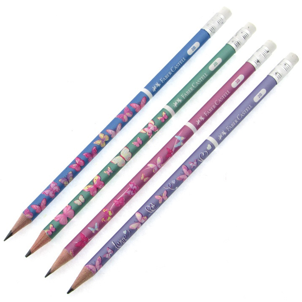 Faber-Castell Kurşun Kalem Kelebek Silgili 2B 72 Li 5244 000049 - 72'li Paket