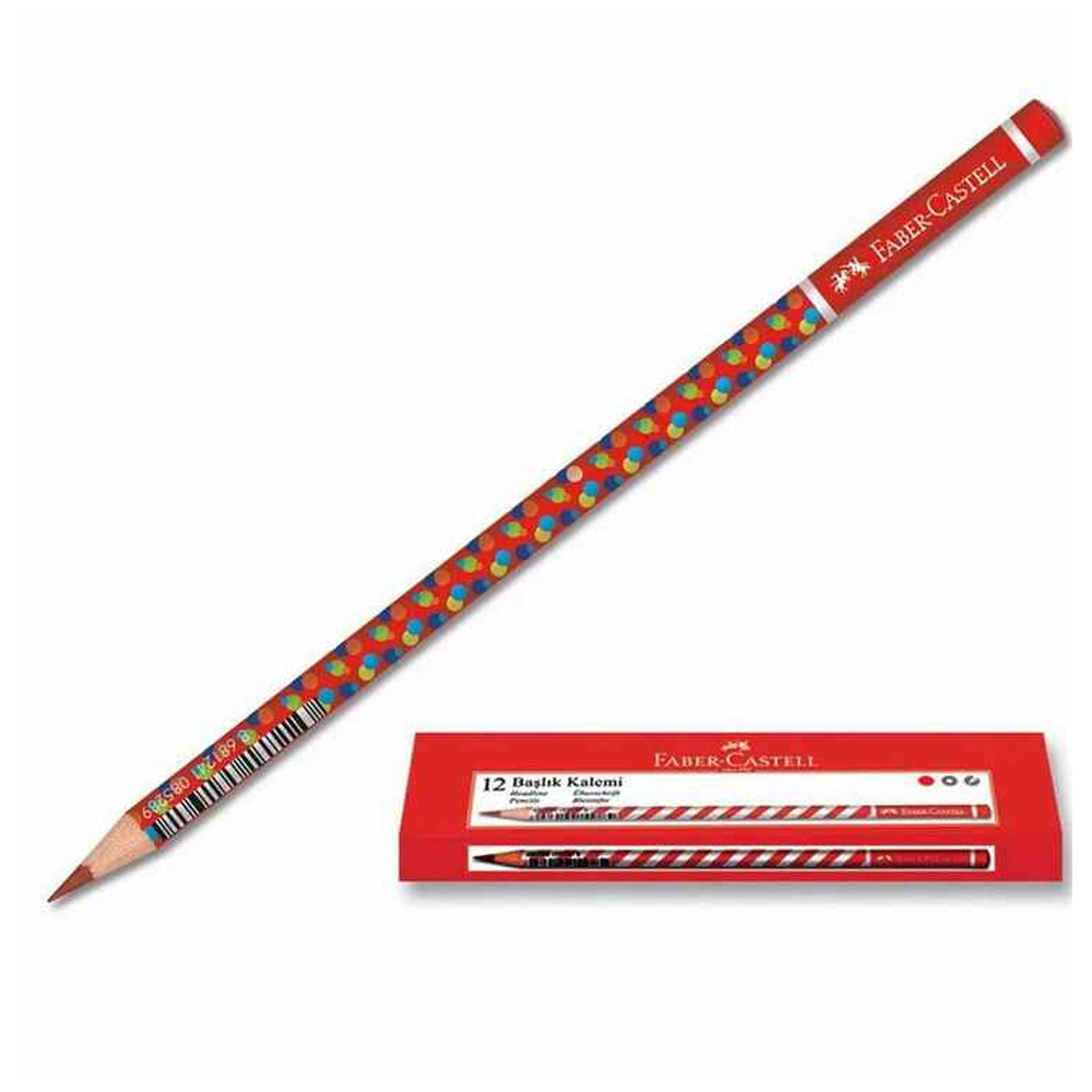 Faber-Castell Başlık Kalemi Bubble Kırmızı - 12'li Paket