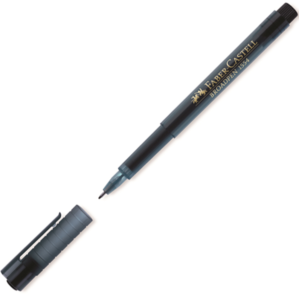 Faber-Castell Broadpen 1554 Siyah - 10'lu Paket