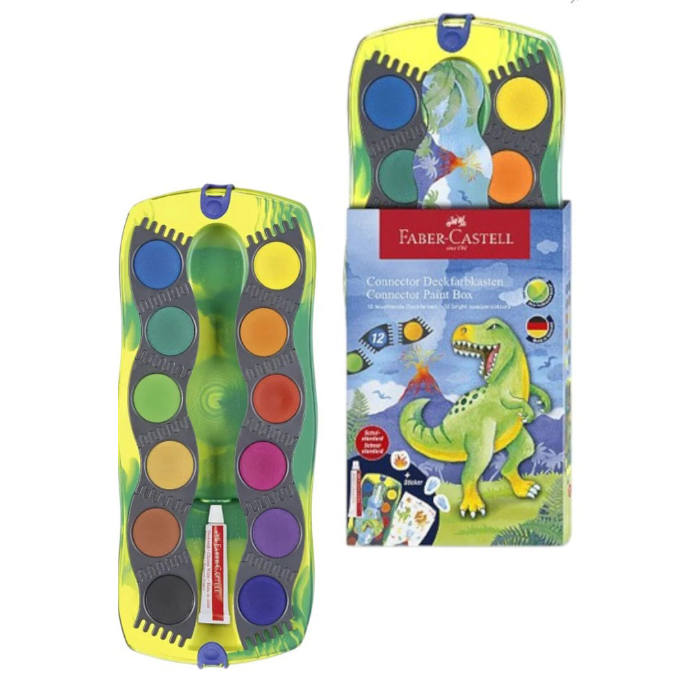 Faber-Castell Sulu Boya Connector Dino 12 Li