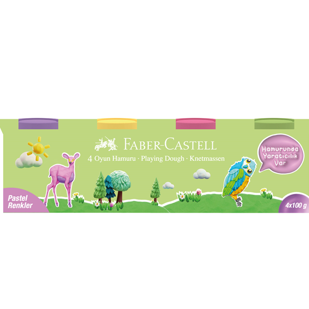 Faber-Castell Oyun Hamuru 4X100 Pastel Renkler 5170 000043