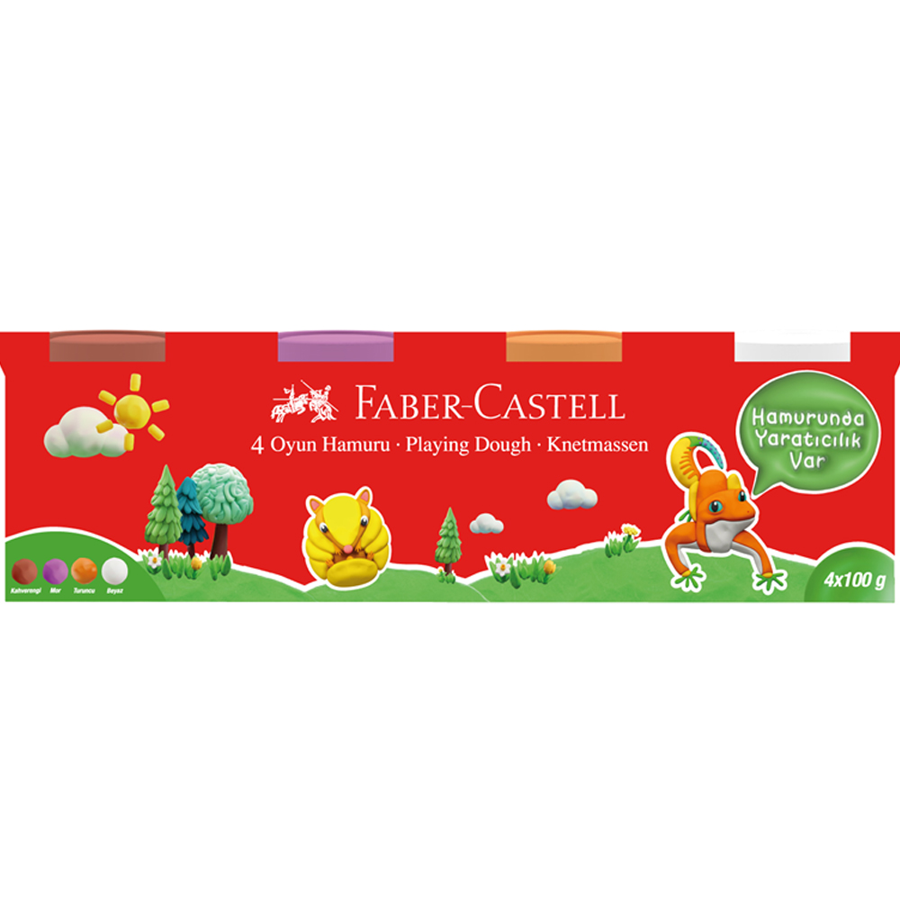 Faber-Castell Oyun Hamuru Klasik Renkler 4X100 Gr 5170 0000042