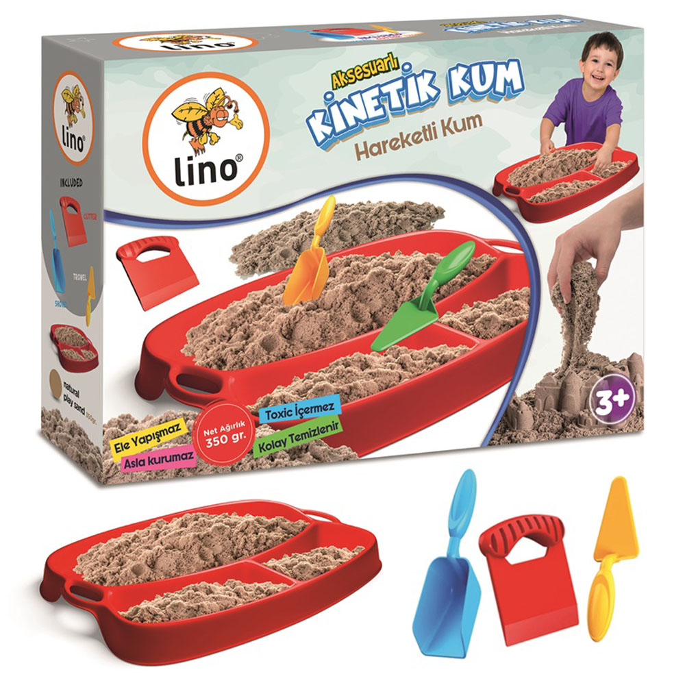 LİNO KİNETİK KUM SETİ 350 G KUM+TPSİ+KREK+MLA+KSİCİ LN-550