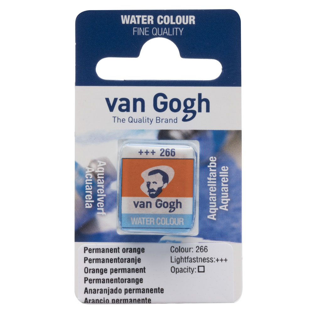 VAN GOGH WATERCOLOUR PAN PERMANENT ORANGE 266