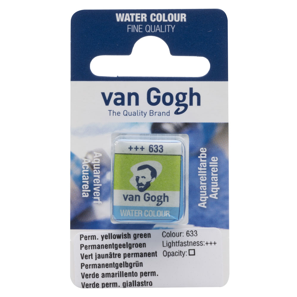 VAN GOGH WATERCOLOUR PAN PERMANENT YELLOWİSH GREEN 633