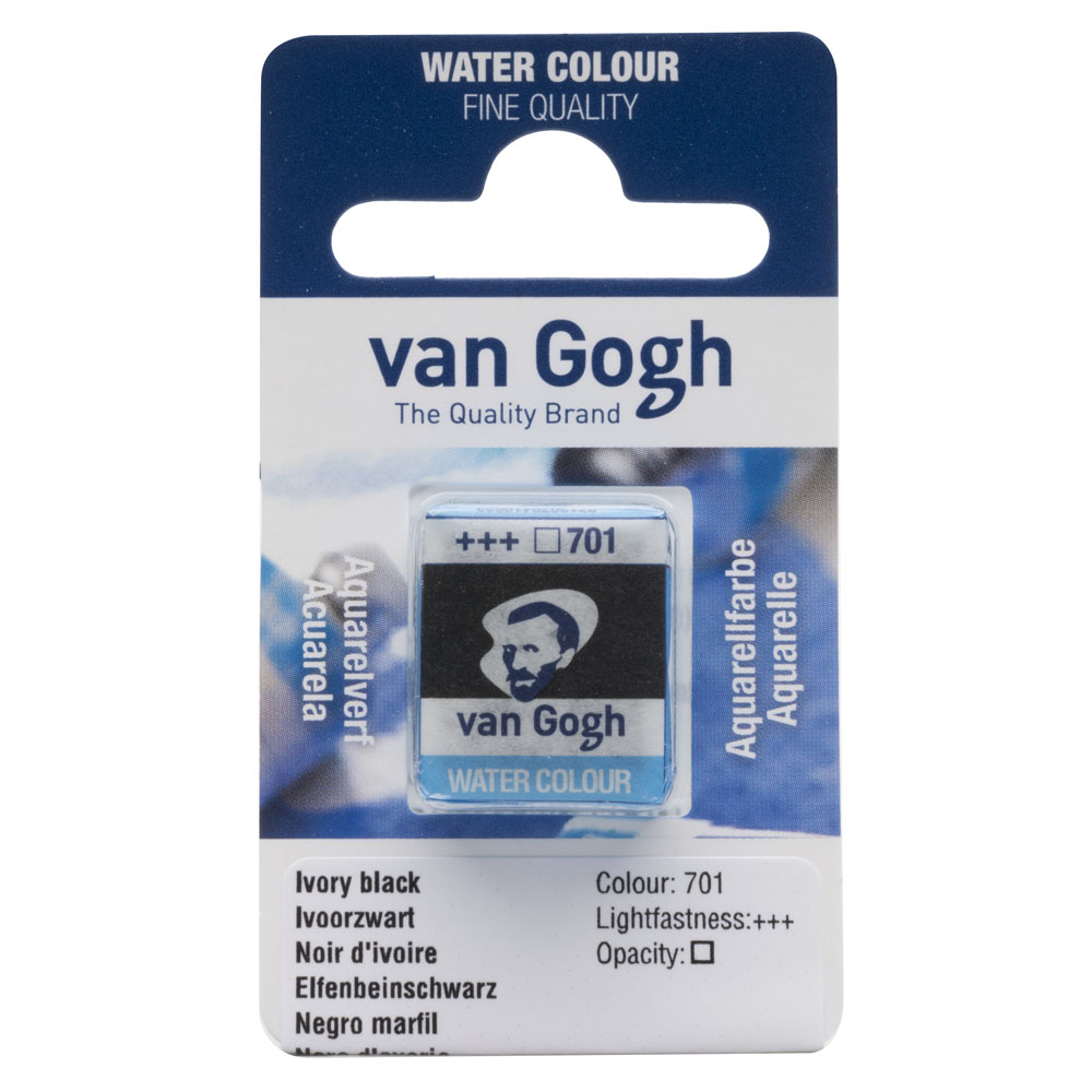 VAN GOGH WATERCOLOUR PAN IVORY BLACK 701