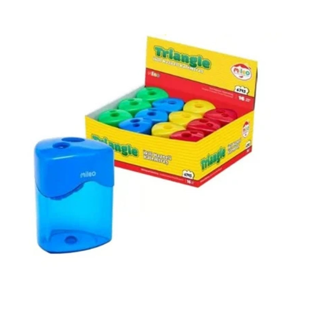 MİLEO KALEMTIRAŞ TRİANGLE İKİLİ HAZNELİ 6743