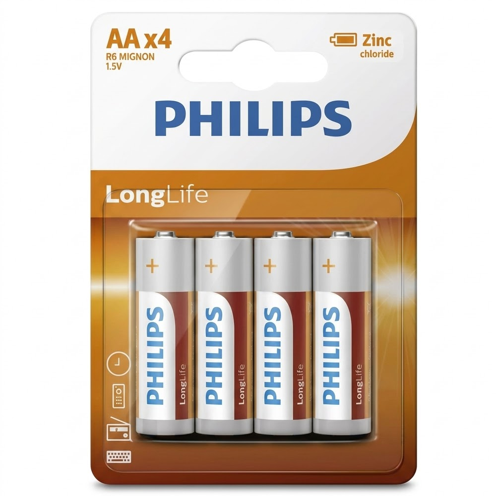 PHİLİPS LONGLİFE KALEM PİL AA 4 LÜ PH-R6L4B/10
