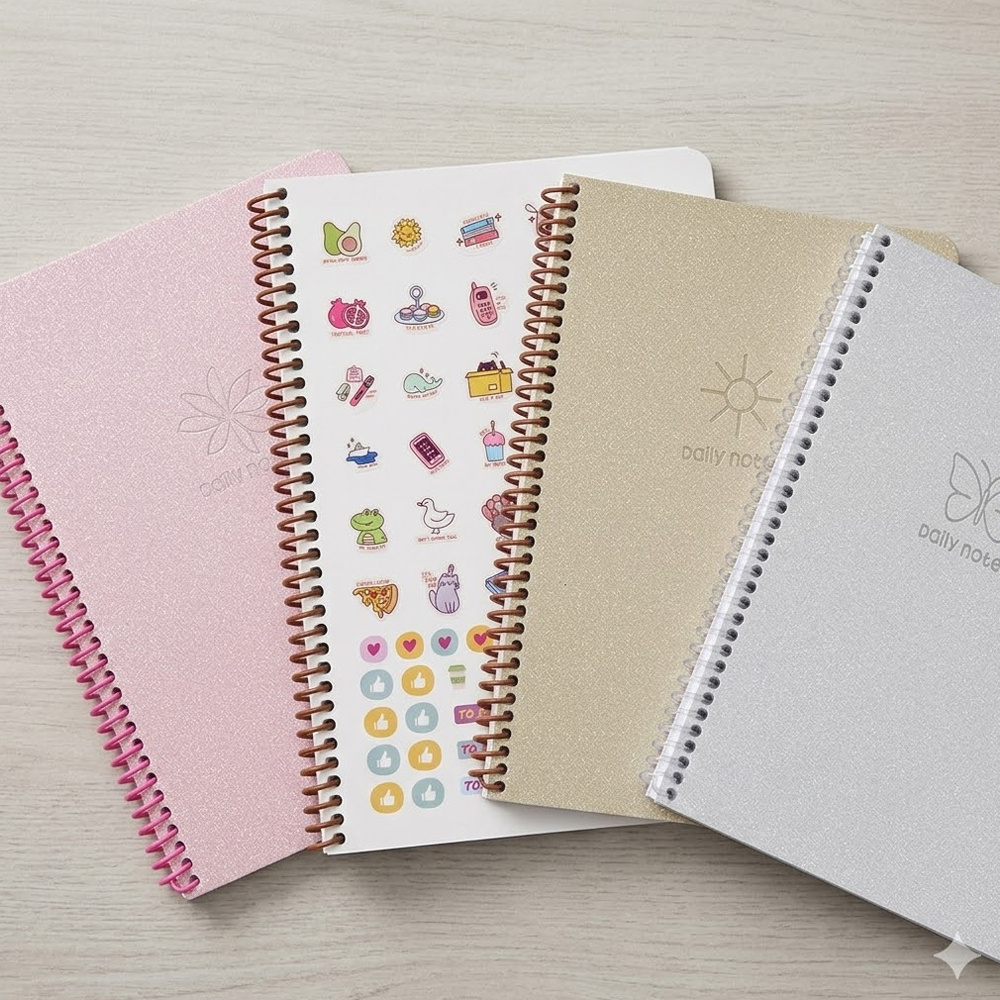 KESKİN COLOR PP KP.SPİRALLİ GLİTTER DEFTER 16,5X22,5 80 YP.ÇİZ.