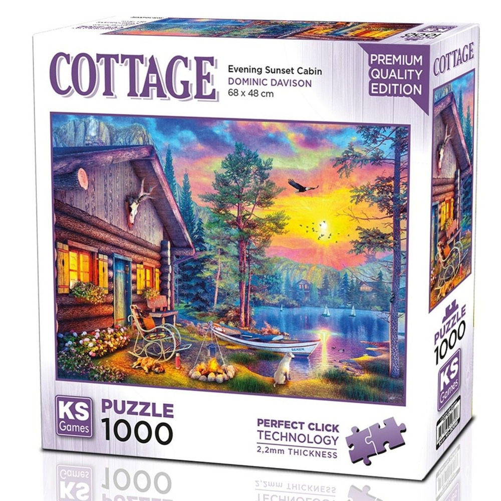 KS GAMES PUZZLE 1000 PARÇA EVENİNG SUNSET CABİN 20818