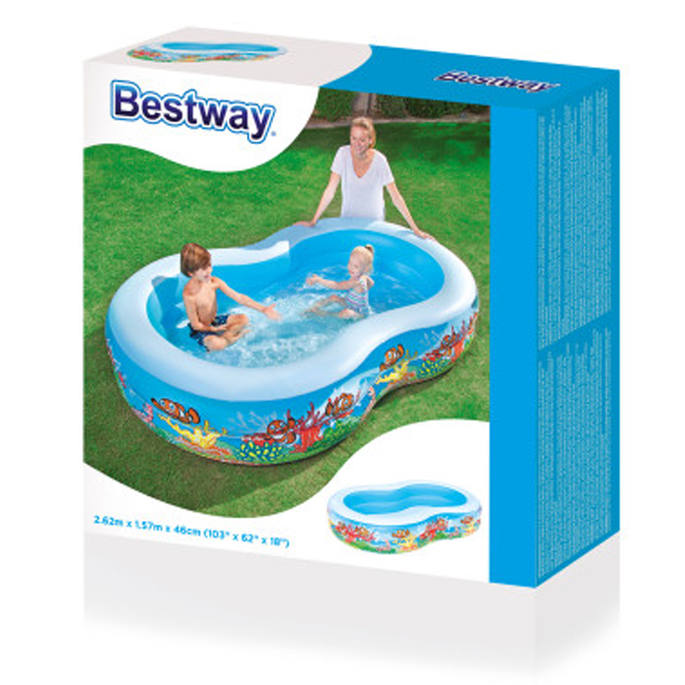 Bestway Havuz Jumbo Oval Desenli 262X157 Cm Kzld-Bw54118