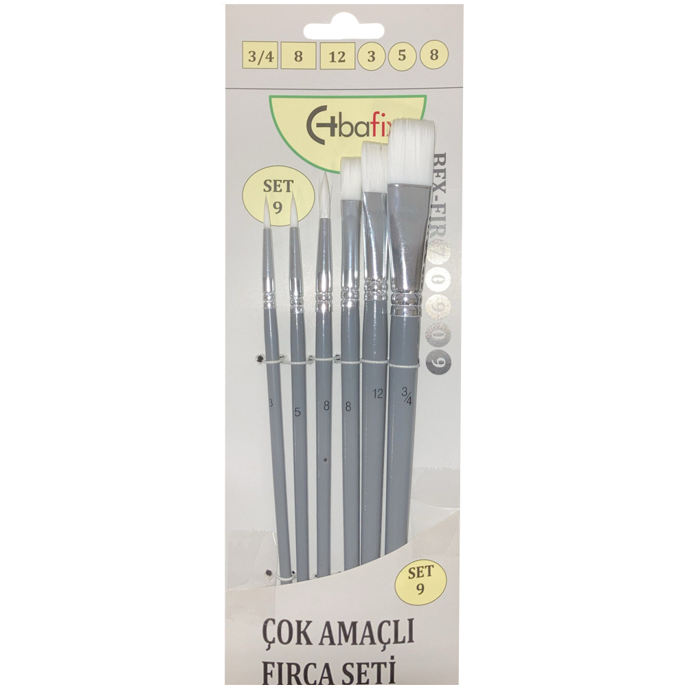 Bafix Fırça Seti Çok Amaçlı Artist 6 Lı (3-5-8-3/4-8-12) Set-9 70909