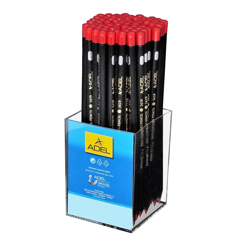 ADEL KIRMIZI KOPYA KALEMİ SİYAH L.72 Lİ 1419