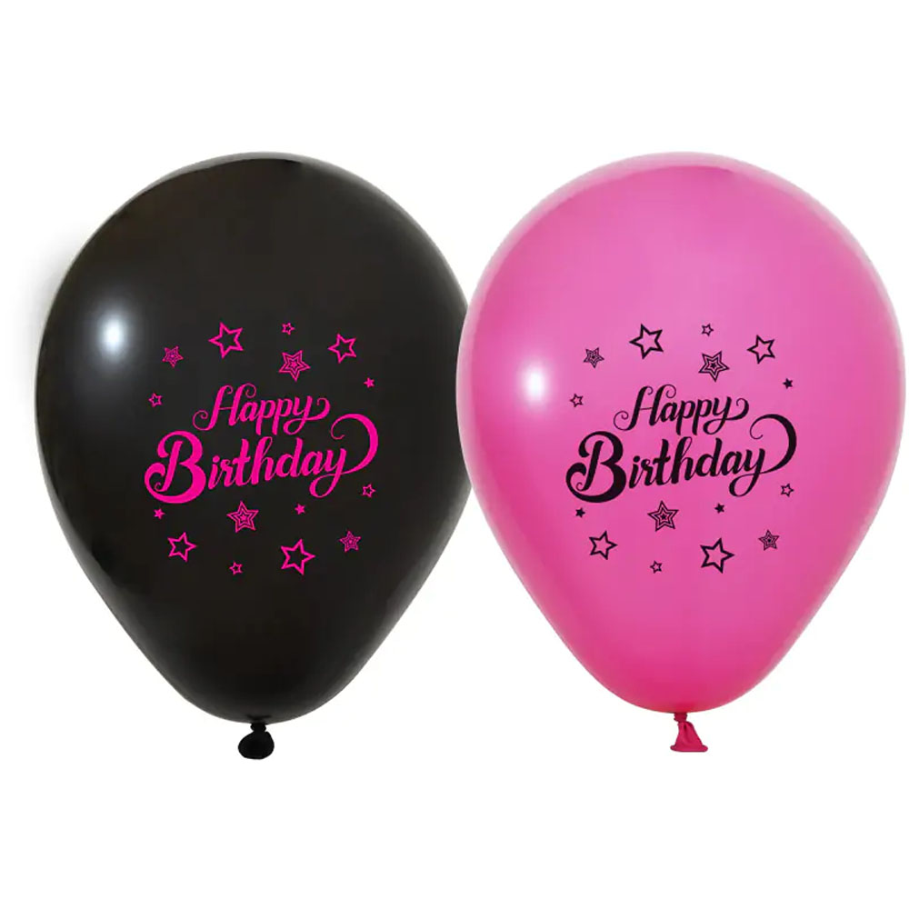BALONEVİ BALON MAKARON 1+1 HAPPY BİRTHDAY BASKILI 12" 9 AD