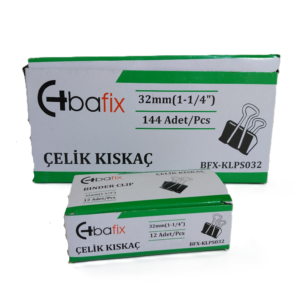 Bafix Kıskaç (Klips) Çelik 32 Mm Bfx-Klps032 - 12'li Paket