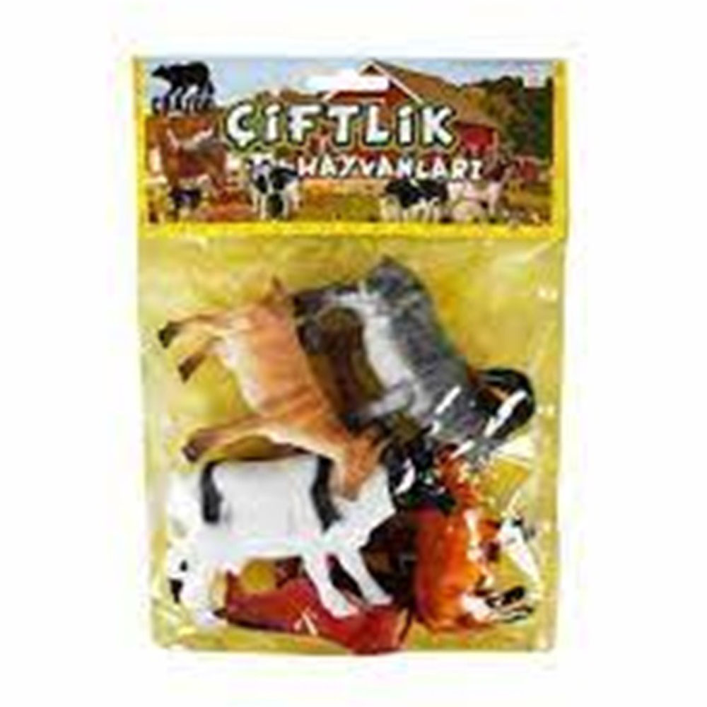 SUNMAN OYUNCAK ÇİFTLİK HAYVANLARI POŞETLİ HAYVAN OYUN SETİ ORTA BOY