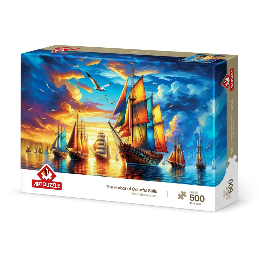 ART PUZZLE 500 PARÇA RENKLİ YELKEN LİMANI 40504