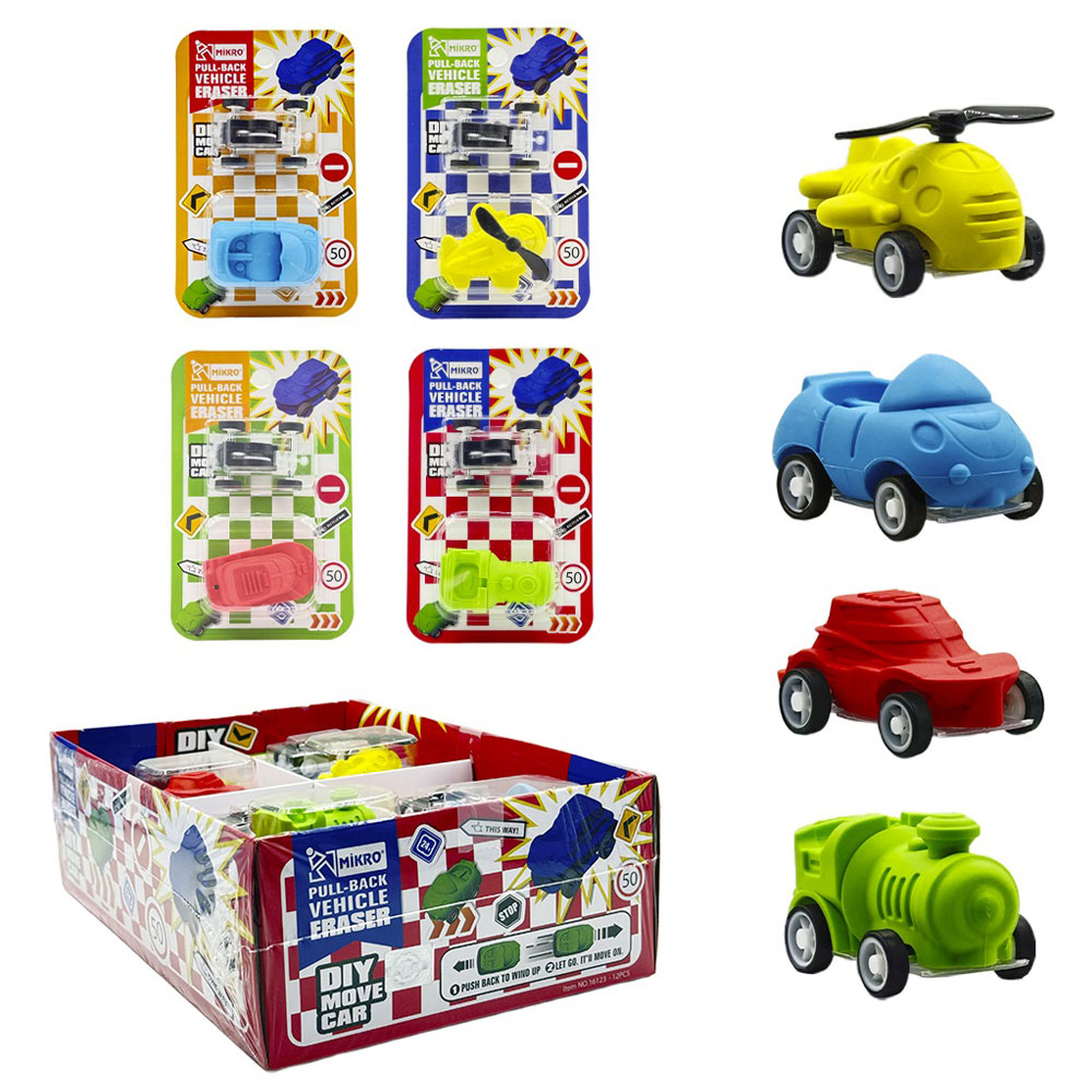 MİKRO SİLGİ 16123 PULL-BACK VEHICLE 12 Lİ
