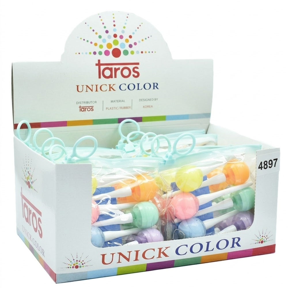 TAROS UNİCK COLOR LOLİPOP MİNİ FOSFORLU KALEM 6 LI