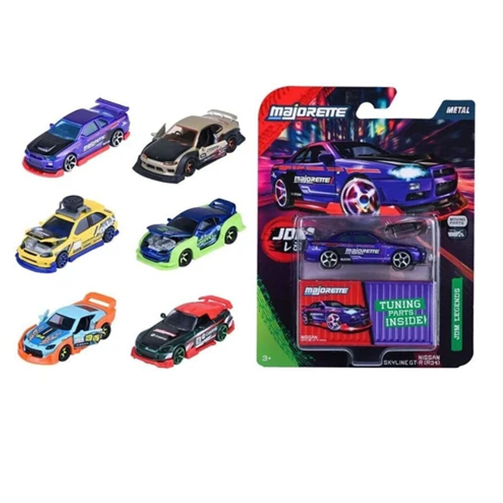 MAJORETTE JDM LEGENDS DELUXE CARS 6 ASST