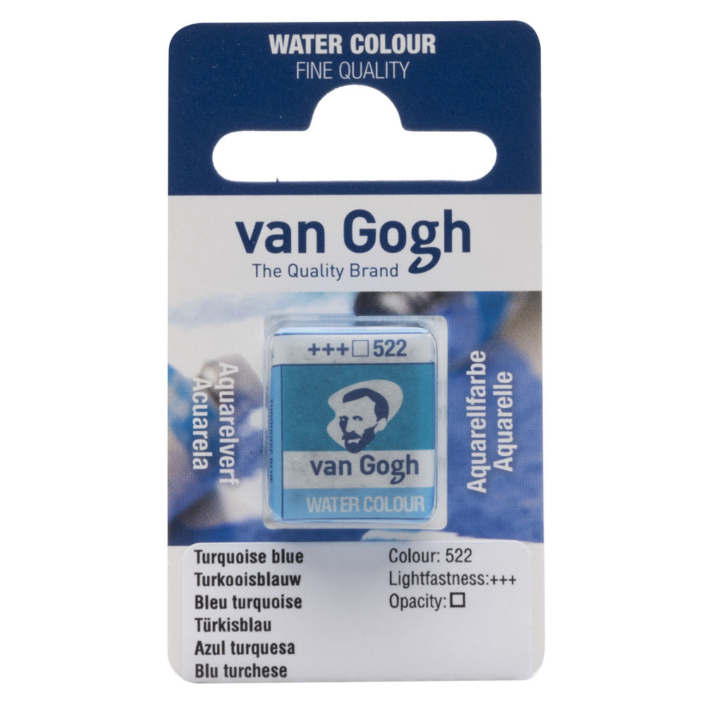 VAN GOGH WATERCOLOUR PAN TURQUOİSE BLUE 522
