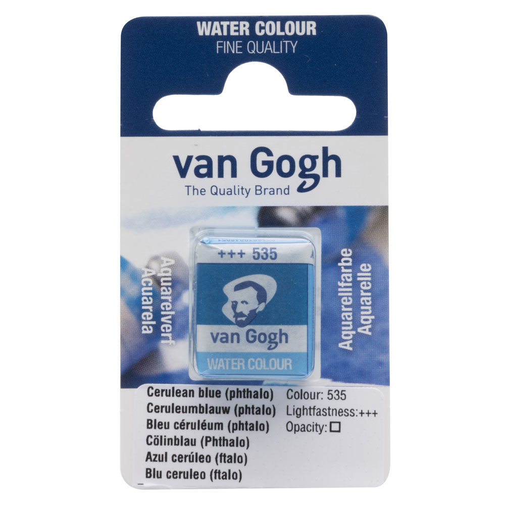 VAN GOGH WATERCOLOUR PAN CERULEAN BLUE (PHTHALO) 535