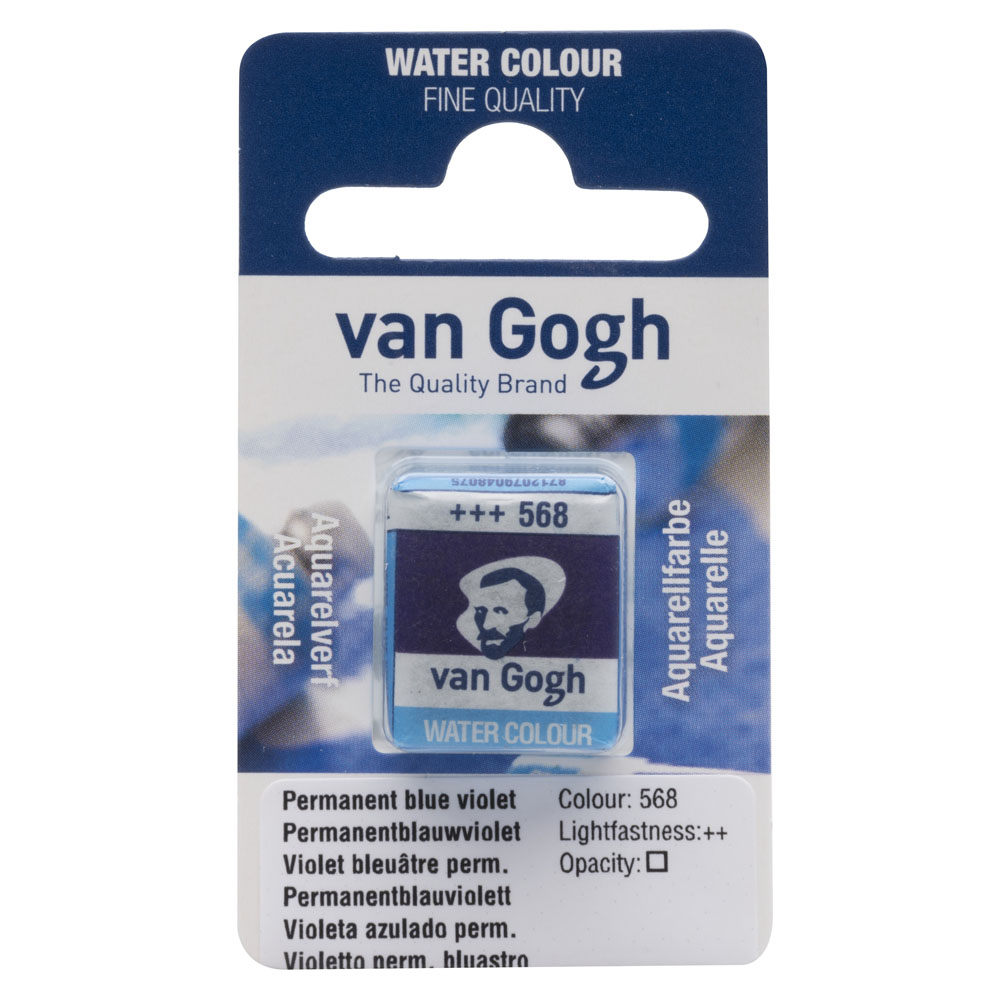 VAN GOGH WATERCOLOUR PAN PERMANENT BLUE VİOLET 568
