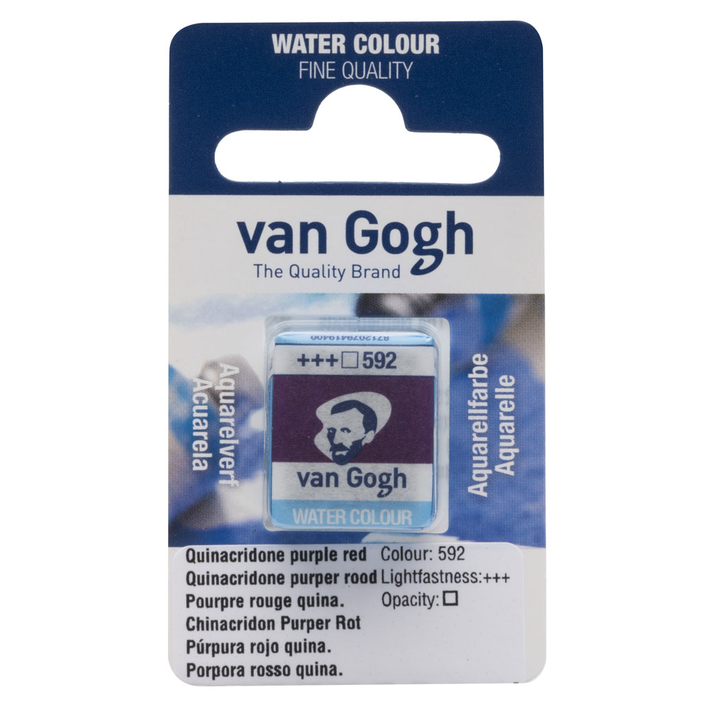 VAN GOGH WATERCOLOUR PAN QUİNACRİDONE PURPLE RED 592