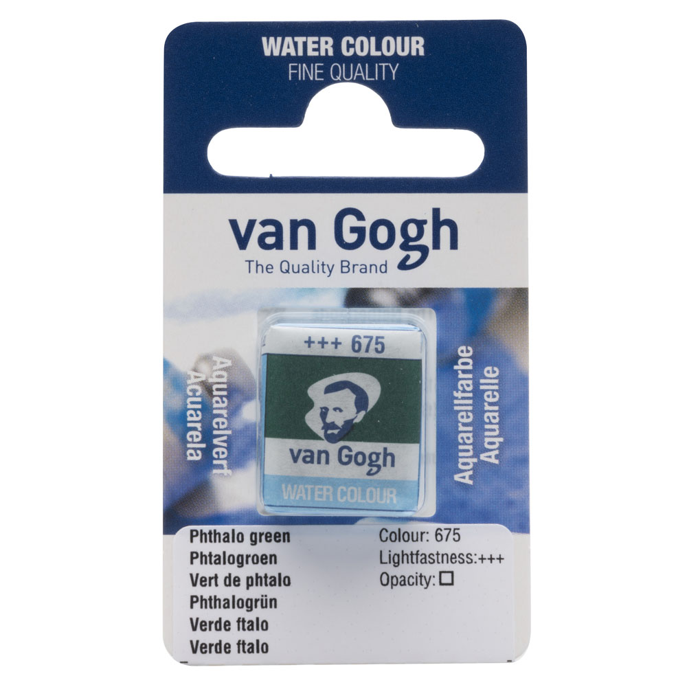 VAN GOGH WATERCOLOUR PAN PHTHALO GREEN 675