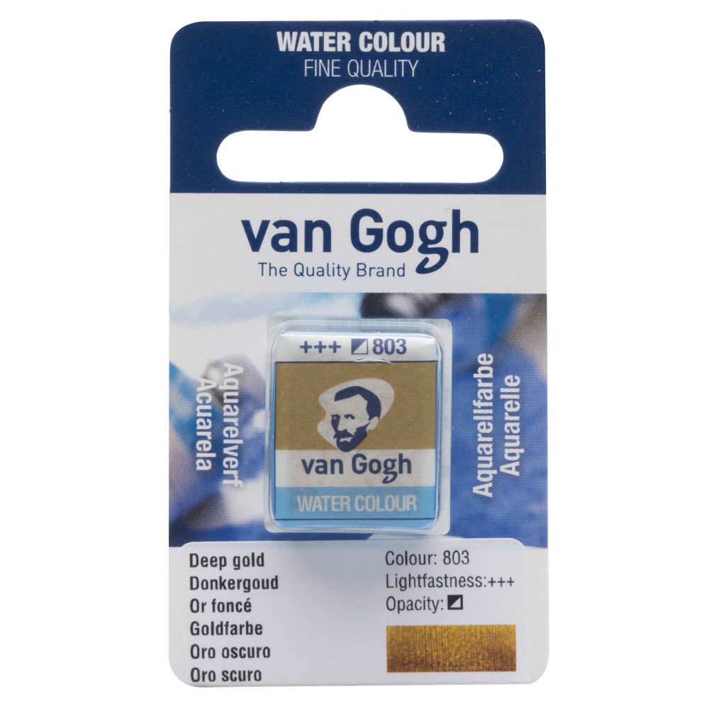 VAN GOGH WATERCOLOUR PAN DEEP GOLD 803