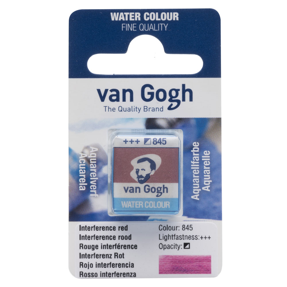 VAN GOGH WATERCOLOUR PAN INTERFERENCE RED 845