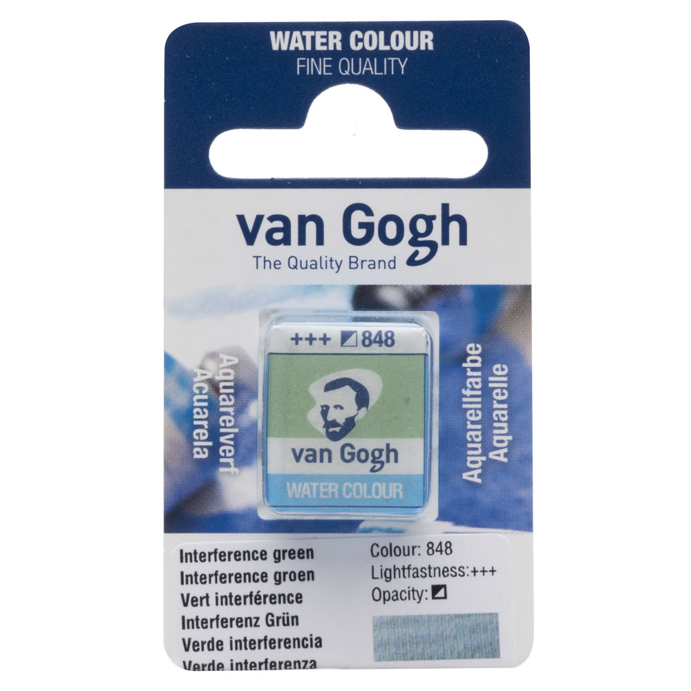 VAN GOGH WATERCOLOUR PAN INTERFERENCE GREEN 848