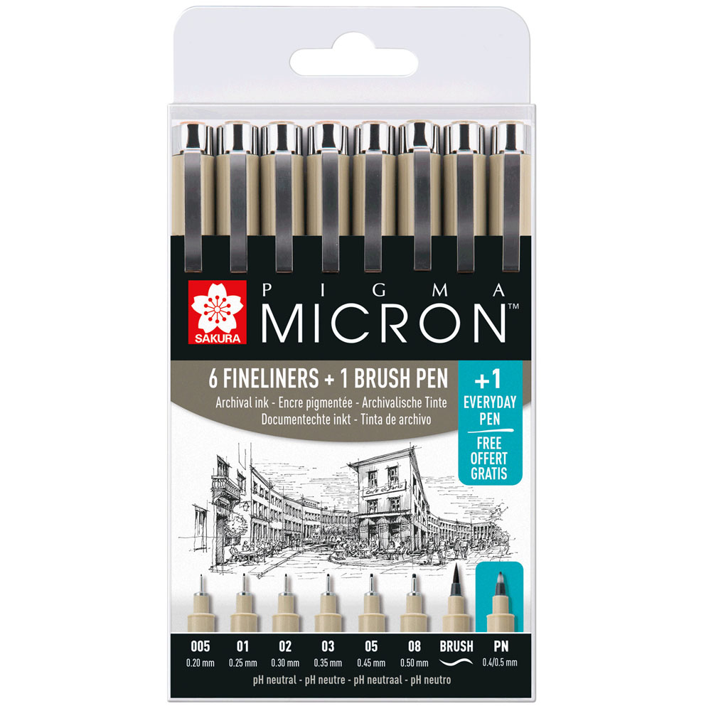 SAKURA PIGMA MICRON 7+1 SET