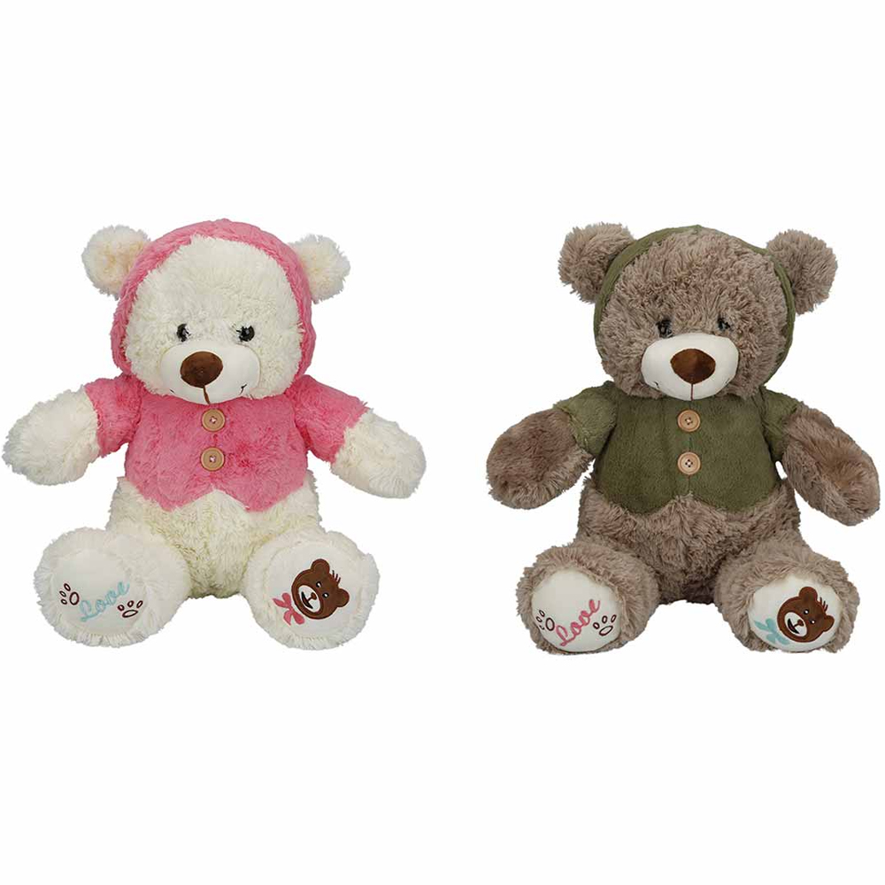 SUN-JNH-PFF-SK.PELUŞ AYI OTURAN T-SHİRT VE ŞAPKALI