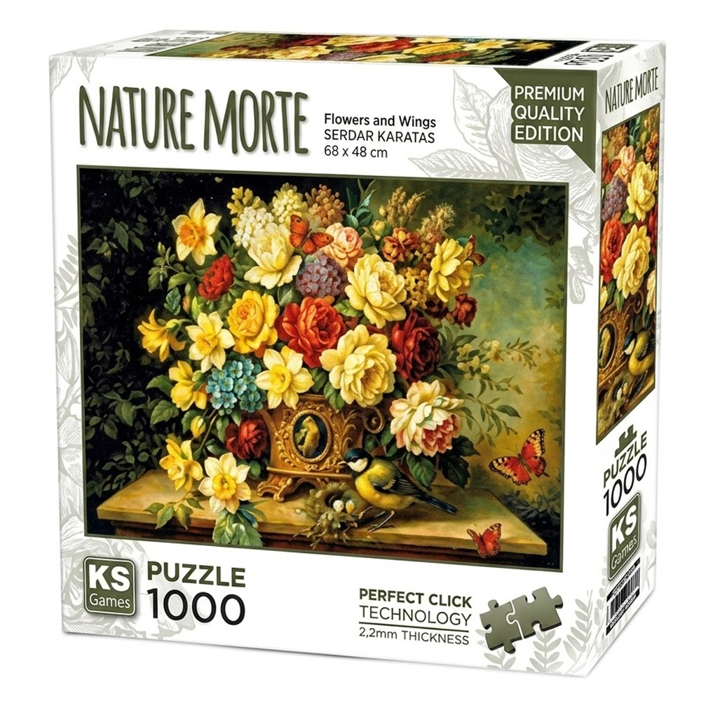 KS GAMES PUZZLE 1000 FLOWERS AND WİNGS 20857